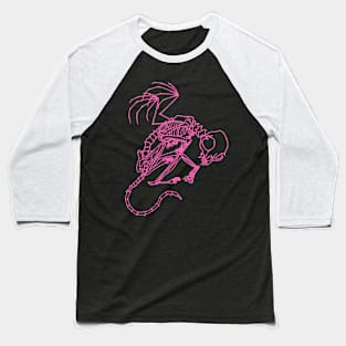 Pink cat skeleton Baseball T-Shirt